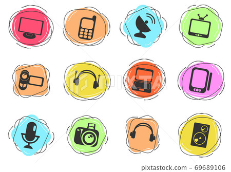 Media simply icons Media simply icons 69689106