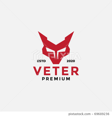 LETTER V WITH HEAD FACE FOX OR DOG OR WOLF LOGO DESIGN LETTER V WITH HEAD FACE FOX OR DOG OR WOLF LOGO DESIGN 69689236