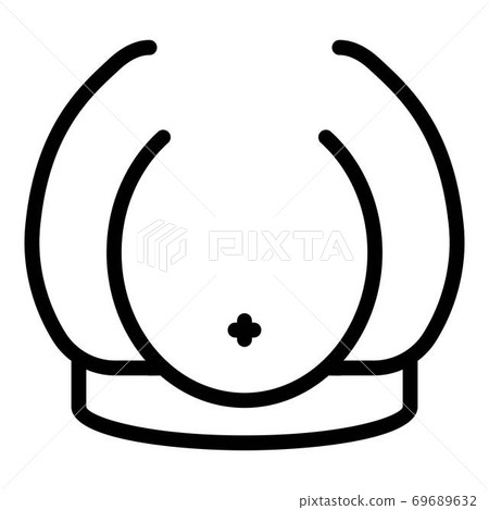 Fat tummy icon, outline style Fat tummy icon, outline style 69689632