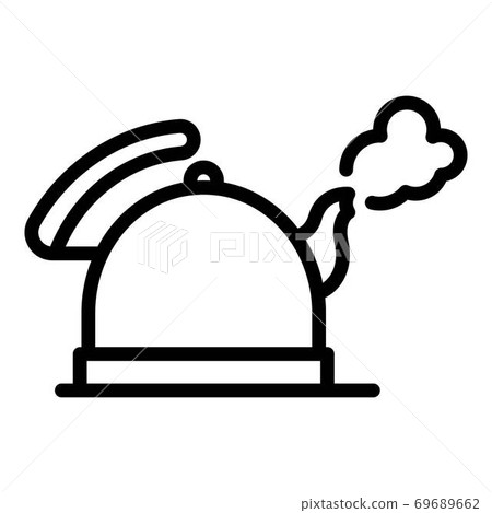 Boiling keetle icon, outline style Boiling keetle icon, outline style 69689662