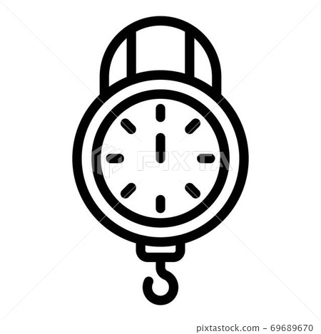 Kitchen mechanical scales icon, outline style Kitchen mechanical scales icon, outline style 69689670