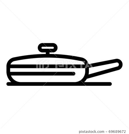 Professional frying pan icon, outline style 69689672