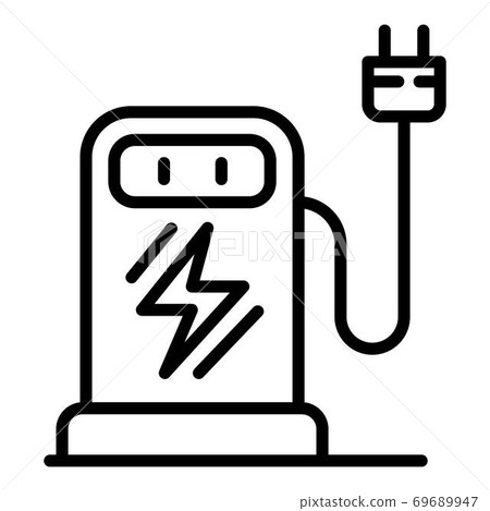 Charge station icon, outline style Charge station icon, outline style 69689947