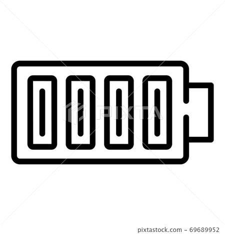 Full battery icon, outline style Full battery icon, outline style 69689952
