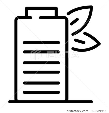 Eco battery icon, outline style Eco battery icon, outline style 69689953