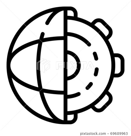 Global learning gear icon, outline style 69689963