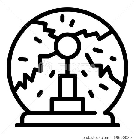 Electric ball icon, outline style 69690080