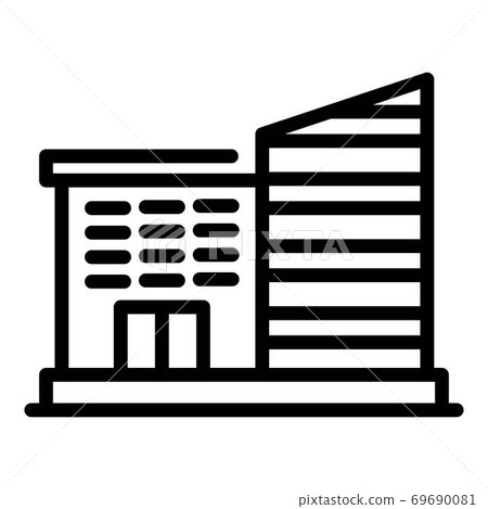University building icon, outline style 69690081