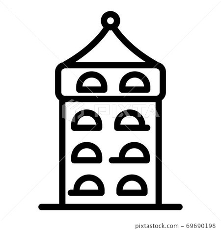 Riga tower icon, outline style Riga tower icon, outline style 69690198