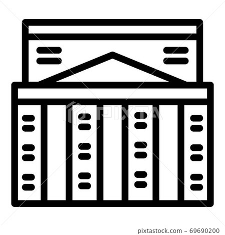 Riga bank building icon, outline style Riga bank building icon, outline style 69690200
