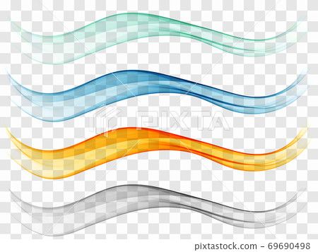 Set of blend abstract wave Wave set flow abstract - Stock Illustration ...