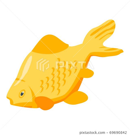 Big goldfish icon, isometric style Big goldfish icon, isometric style 69690842