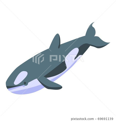 Orca whale icon, isometric style - Stock Illustration [69691139] - PIXTA