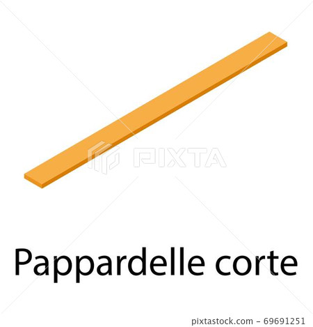 Pappardelle corte icon, isometric style Pappardelle corte icon, isometric style 69691251