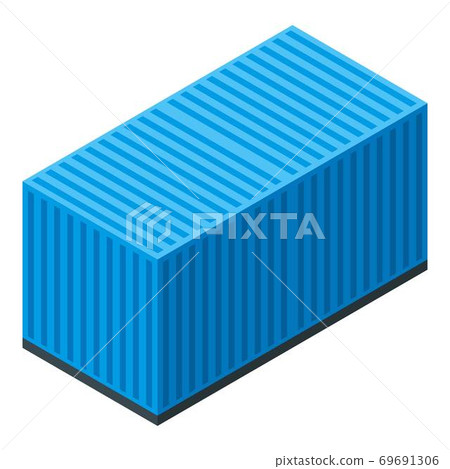 Dockyard container icon, isometric style 69691306