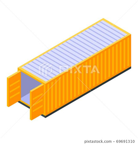 Ship cargo container icon, isometric style Ship cargo container icon, isometric style 69691310