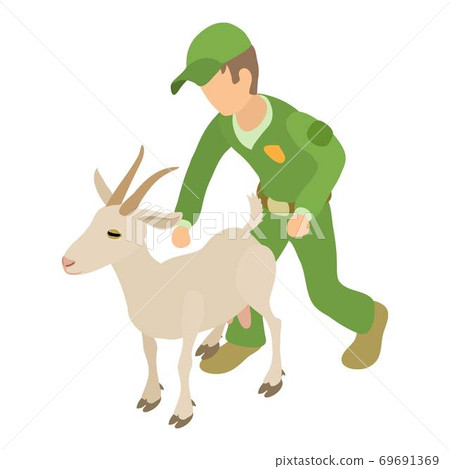 Veterinary service icon, isometric style 69691369