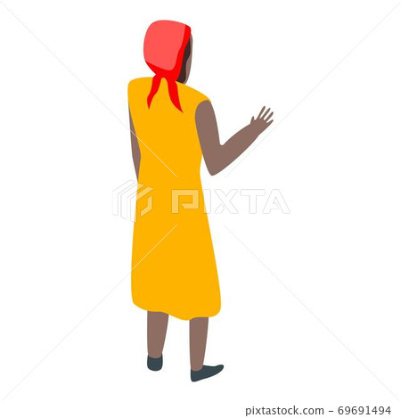 Nigeria woman icon, isometric style Nigeria woman icon, isometric style 69691494