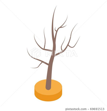 Tree in desert icon, isometric style Tree in desert icon, isometric style 69691513