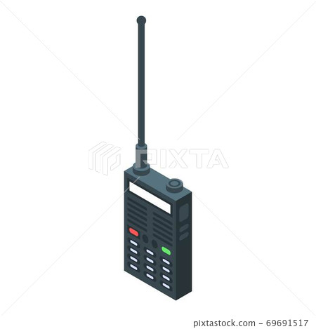 Walkie talkie icon, isometric style Walkie talkie icon, isometric style 69691517