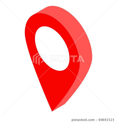 Gps map pin icon, isometric style Gps map pin icon, isometric style 69691523