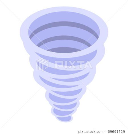 Cyclone tornado icon, isometric style 69691529