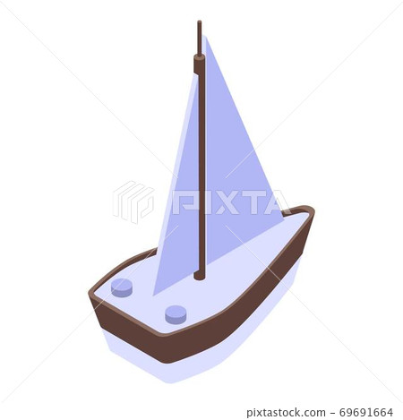 Sea yacht icon, isometric style - Stock Illustration [69691664] - PIXTA