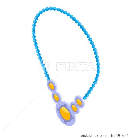 Necklace icon, isometric style 69691695