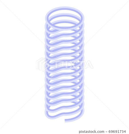 Energy coil icon, isometric style 69691734
