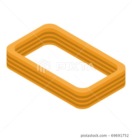 Cord coil icon, isometric style 69691752