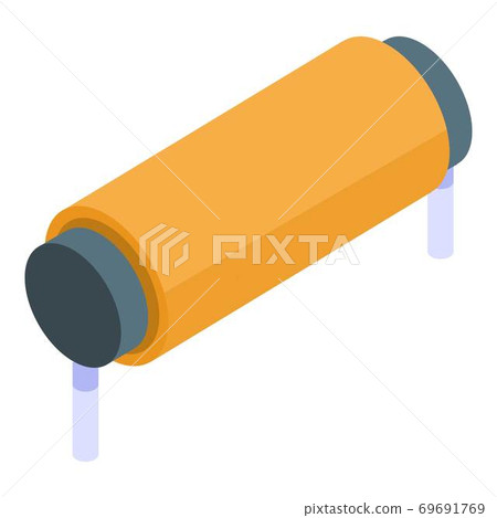 Magnetic coil icon, isometric style Magnetic coil icon, isometric style 69691769