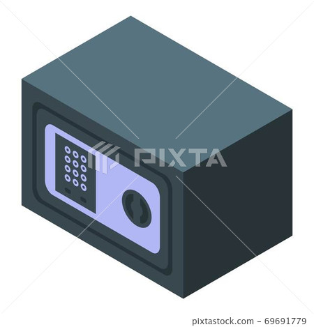 Money steel safe icon, isometric style 69691779