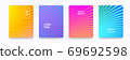 Color gradient halftone wave line pattern vector 69692598