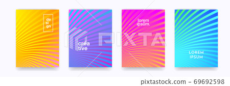 Color gradient halftone wave line pattern vector Color gradient halftone wave line pattern vector 69692598