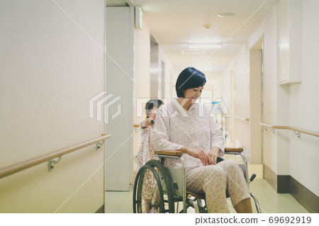 admitted patient, Wheel Chair, girl 69692919