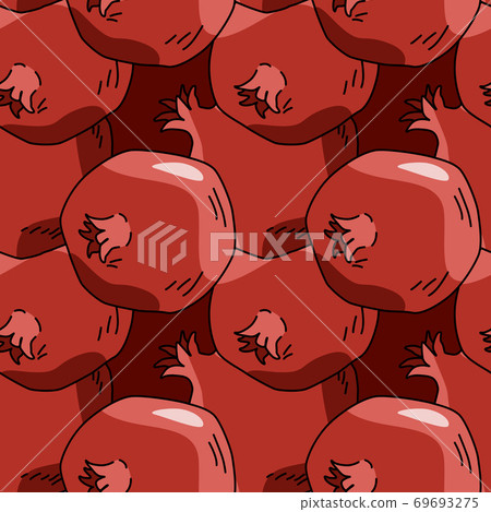 Overlay Pomegranate on burgundy backdrop stock vector illustration Overlay Pomegranate on burgundy backdrop stock vector illustration 69693275