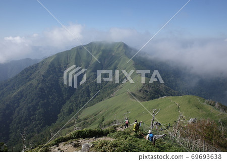 Beautiful and majestic Mt. Tsurugi in Tokushima Prefecture, Japan 69693638