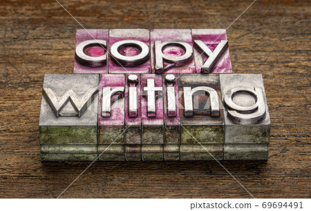 copywriting word in metal type blocks copywriting word in metal type blocks 69694491