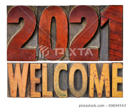 2021 welcome - New Year greeting card 69694543