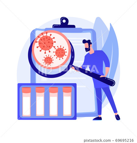 Coronavirus test kit abstract concept vector illustration. Coronavirus test kit abstract concept vector illustration. 69695216