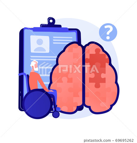 Alzheimer disease abstract concept vector illustration. Alzheimer disease abstract concept vector illustration. 69695262