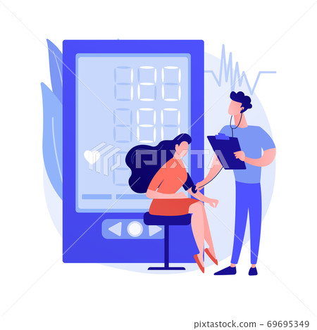 Blood pressure screening abstract concept vector illustration. 69695349