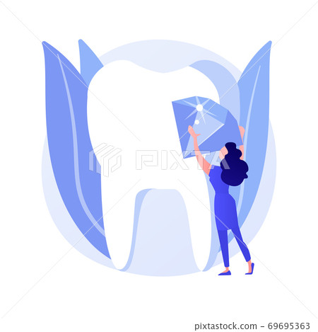 Grills jewelry teeth abstract concept vector illustration. 69695363