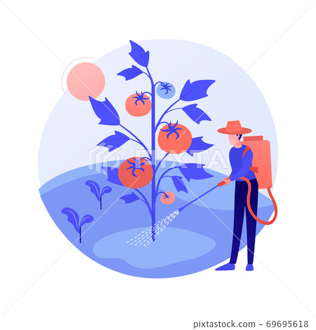 Weed control abstract concept vector illustration. Weed control abstract concept vector illustration. 69695618
