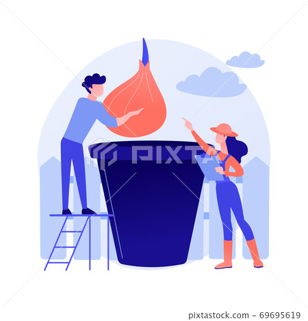 Planting bulbs abstract concept vector illustration. Planting bulbs abstract concept vector illustration. 69695619