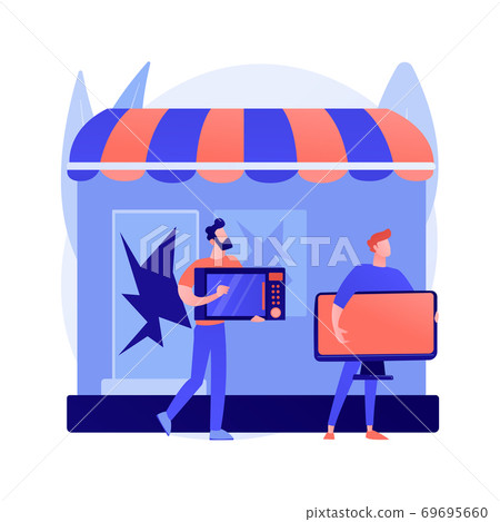 Looting abstract concept vector illustration. Looting abstract concept vector illustration. 69695660
