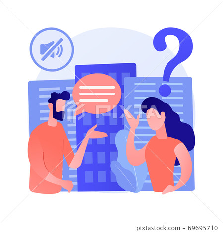 Deafness and hearing loss abstract concept vector illustration. Deafness and hearing loss abstract concept vector illustration. 69695710