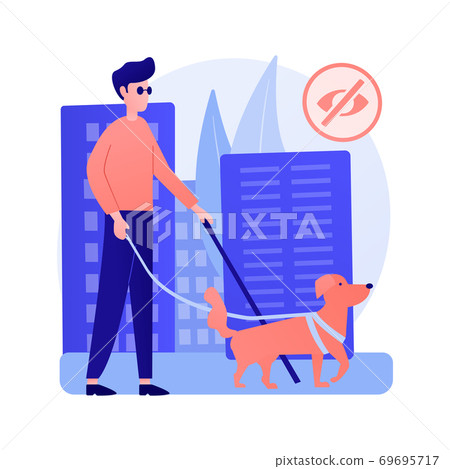 Blindness and vision loss abstract concept vector illustration. Blindness and vision loss abstract concept vector illustration. 69695717