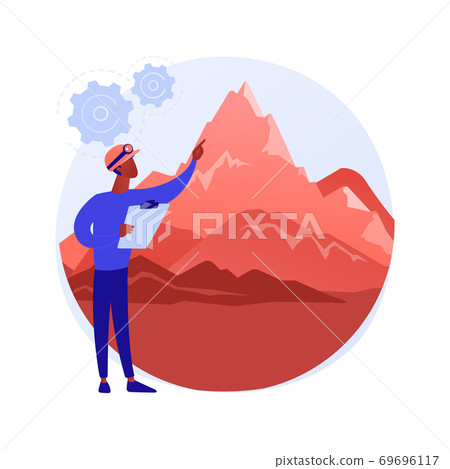 Geomorphology abstract concept vector illustration. 69696117
