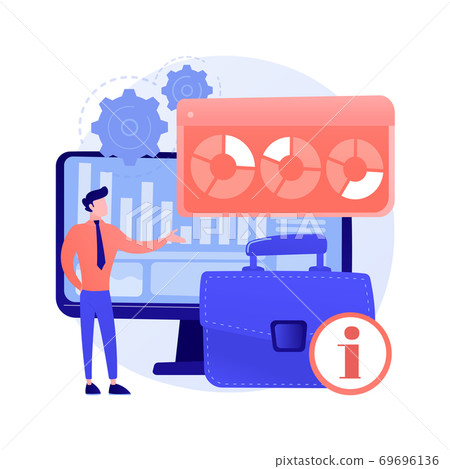 Business information system abstract concept vector illustration. 69696136